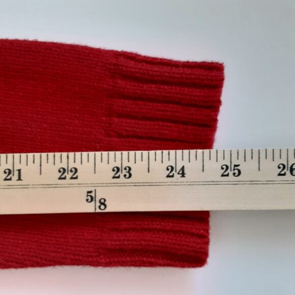 Vintage 90s Ugly Christmas Sweater Red Full Zip Cardigan Snowman Women M Grandma - Picture 12 of 12